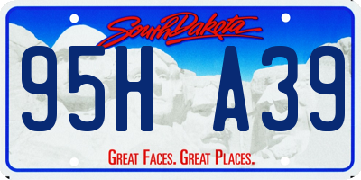SD license plate 95HA39