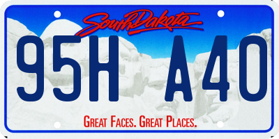 SD license plate 95HA40