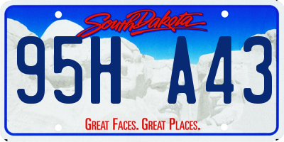 SD license plate 95HA43