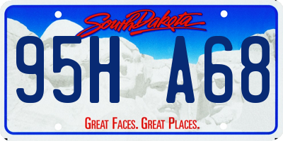 SD license plate 95HA68