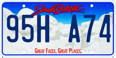 SD license plate 95HA74