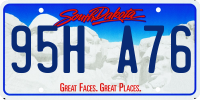 SD license plate 95HA76