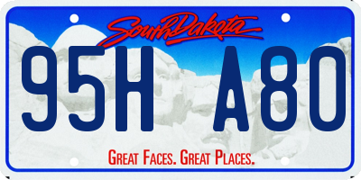SD license plate 95HA80