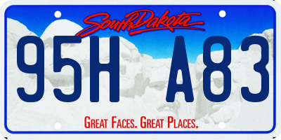 SD license plate 95HA83