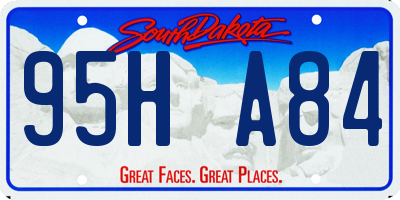 SD license plate 95HA84
