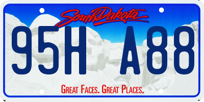 SD license plate 95HA88