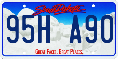 SD license plate 95HA90