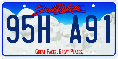 SD license plate 95HA91