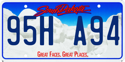 SD license plate 95HA94