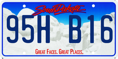 SD license plate 95HB16