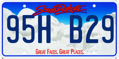 SD license plate 95HB29