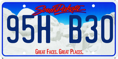 SD license plate 95HB30