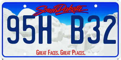 SD license plate 95HB32