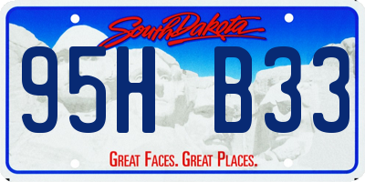 SD license plate 95HB33