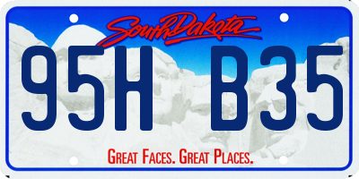 SD license plate 95HB35
