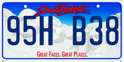SD license plate 95HB38