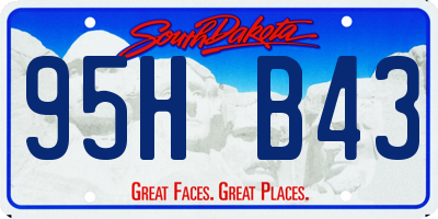 SD license plate 95HB43