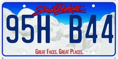 SD license plate 95HB44