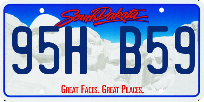 SD license plate 95HB59