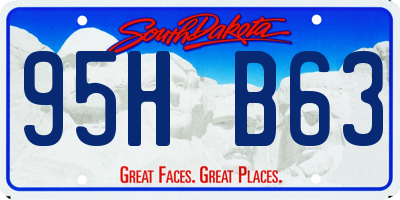 SD license plate 95HB63