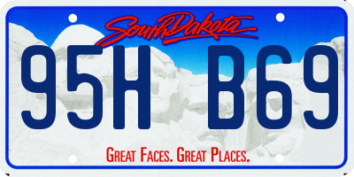 SD license plate 95HB69