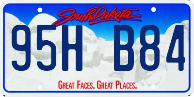 SD license plate 95HB84