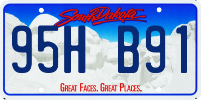 SD license plate 95HB91