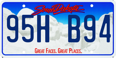 SD license plate 95HB94