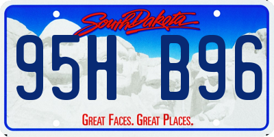 SD license plate 95HB96
