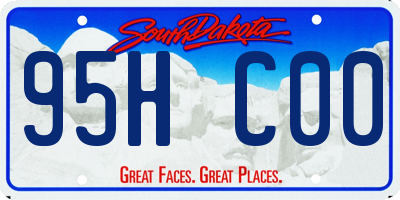 SD license plate 95HC00