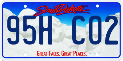 SD license plate 95HC02