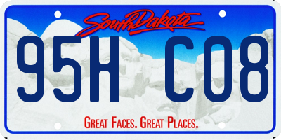 SD license plate 95HC08