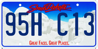 SD license plate 95HC13