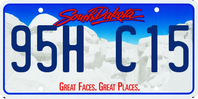 SD license plate 95HC15