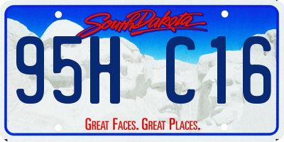 SD license plate 95HC16