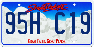 SD license plate 95HC19