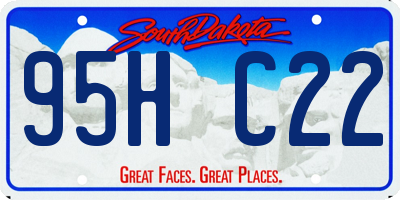SD license plate 95HC22