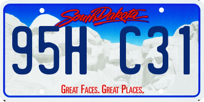 SD license plate 95HC31