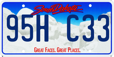 SD license plate 95HC33
