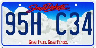 SD license plate 95HC34