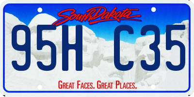 SD license plate 95HC35