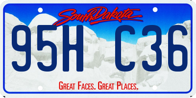 SD license plate 95HC36