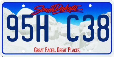 SD license plate 95HC38