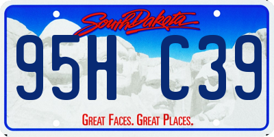 SD license plate 95HC39
