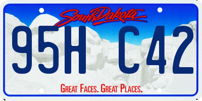 SD license plate 95HC42