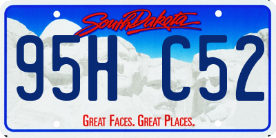 SD license plate 95HC52