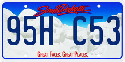 SD license plate 95HC53