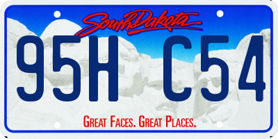 SD license plate 95HC54