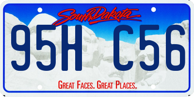 SD license plate 95HC56