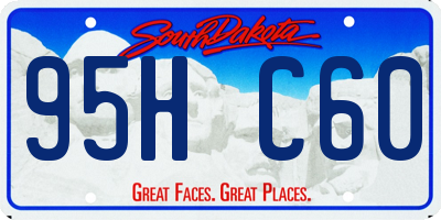 SD license plate 95HC60